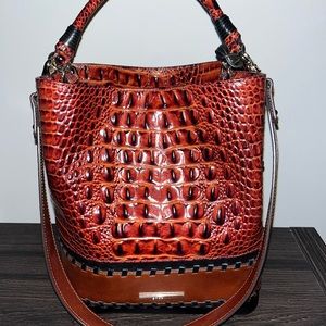 Brahmin Amelia Pecan Fitzgerald Bucket purse